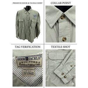 Hook & Tackle Fishing Shirt Mens 2XL IGFA International Game Fish Association